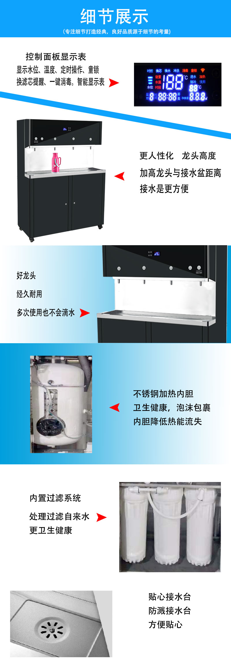 黑鈦四龍頭商用直飲機