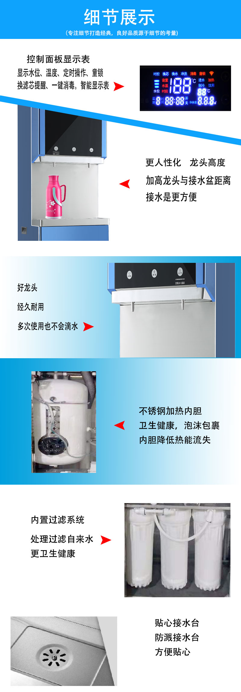 湖北兩龍頭30L步進式純水開水器