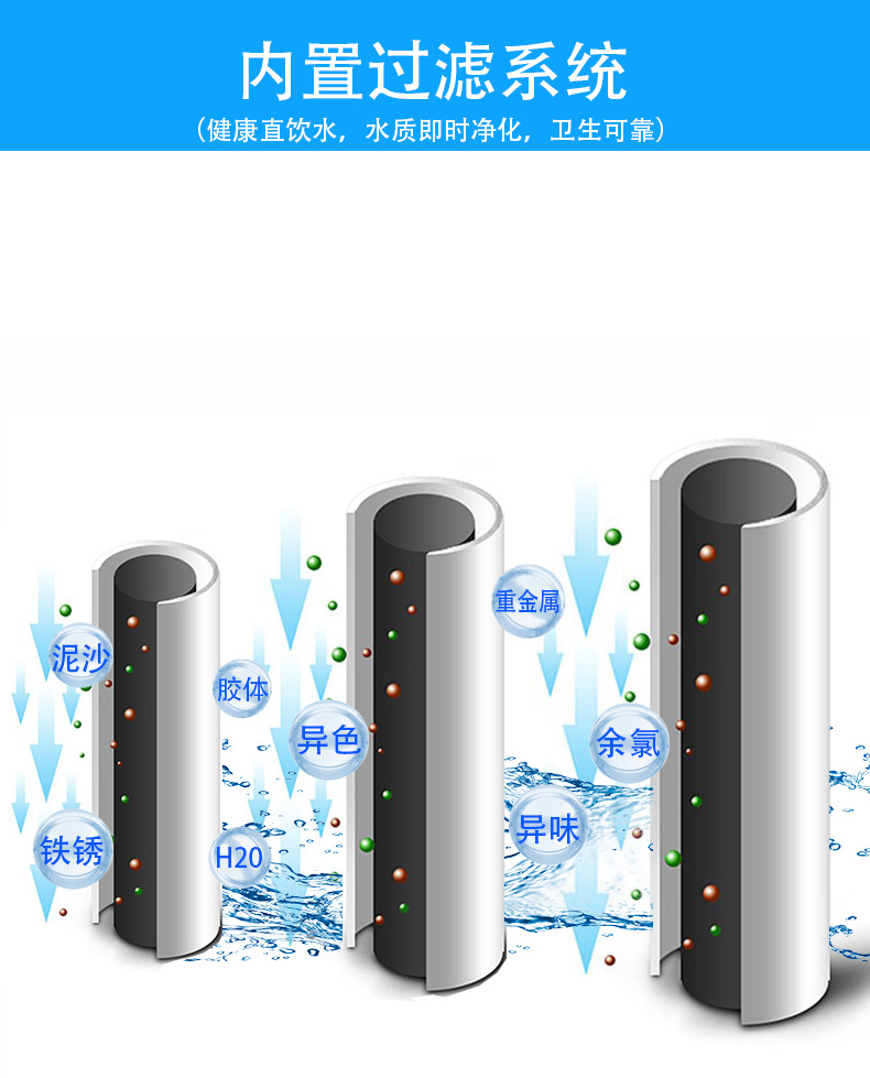 單龍頭圓柱形戶外飲水機